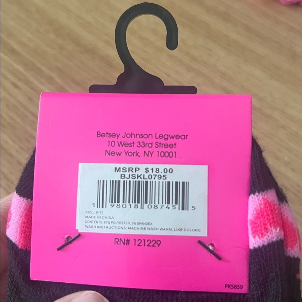 Bundle Of Betsy Johnson Socks Shoe Size 5-10 - Picture 9 of 10